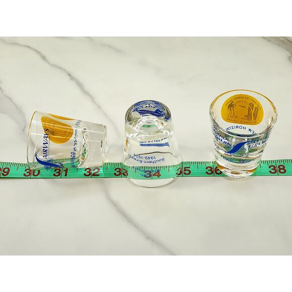 Southern Airways Airline Shot Glass 21th 25th Anniversary 70s x3 New Vintage - Picture 15 of 15